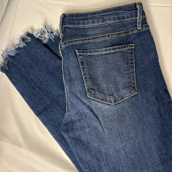 Just Black Straight Leg Jeans – Distressed Raw Hem- Size 29 - Picture 11 of 15